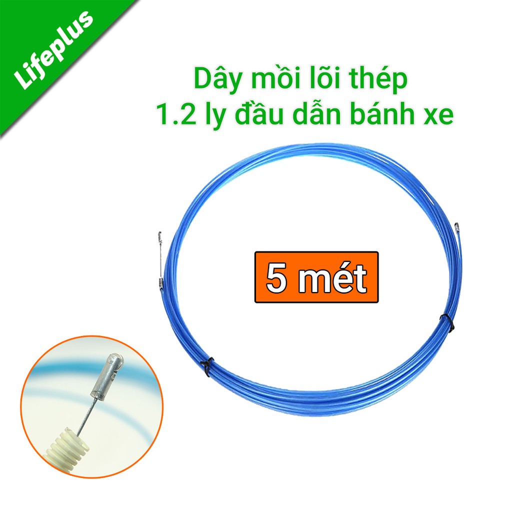 Dây mồi luồn ống lõi thép 1.2ly màu xanh