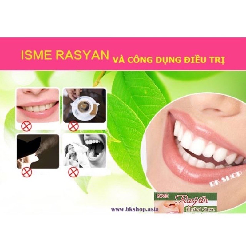 Kem đánh trắng răng thảo dược rasyan Thái Lan