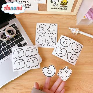 Miếng dán trang trí hình chú gấu và trái tim đáng yêu