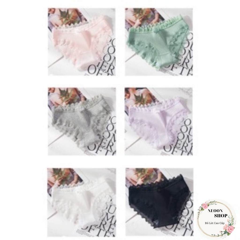 Quần Lót Nữ  FREESHIP 50K  SET 5 Quần Lót Cotton Nữ Viền Ren Cao Cấp