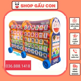 Đồ chơi xe học chữ cái chữ số đa năng Doraemon hàng Sato Việt Nam,dạng xe đẩy cho bé vừa học vừa chơi