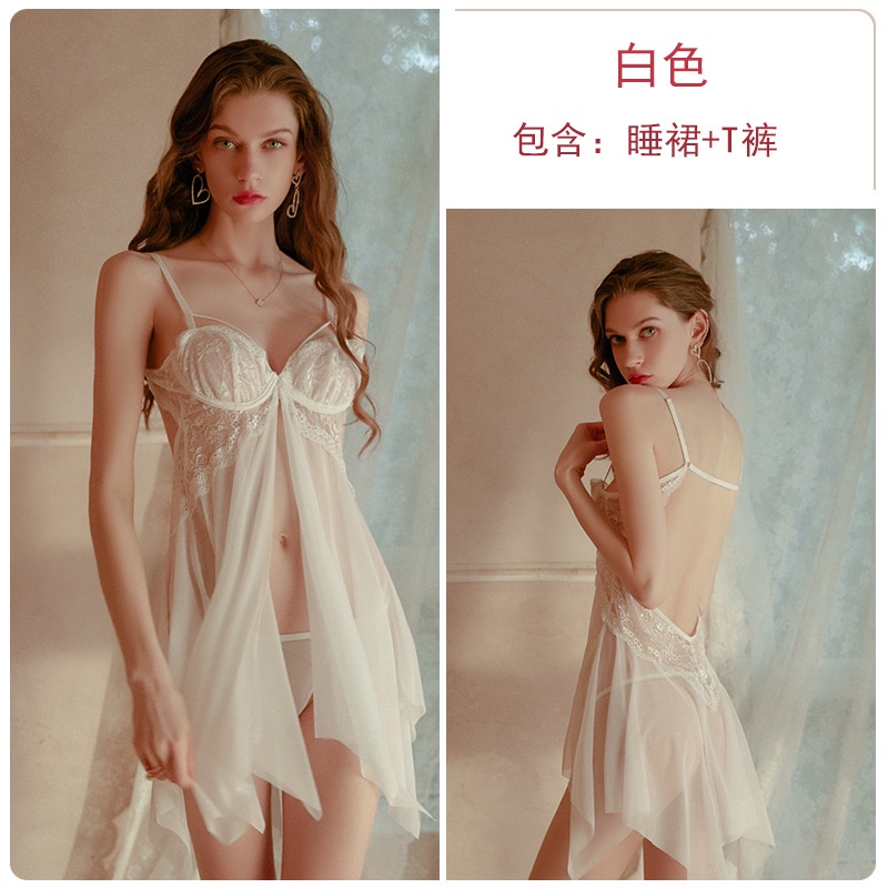 VN10 - VÁY NGỦ REN MỞ TRƯỚC