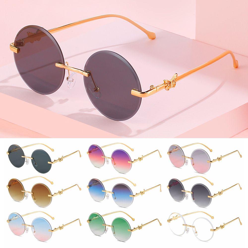 NIUYOU Kính Mát Gọng Tròn Họa Tiết Bướm Thời Trang Cho Nữ