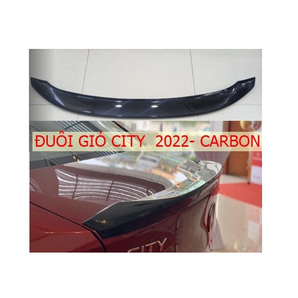 Đuôi Gió Liền Cốp Xe Honda City 2021 2022  2023  Hàng vân cacbon cao cấp tặng kèm keo dán 2 mặt