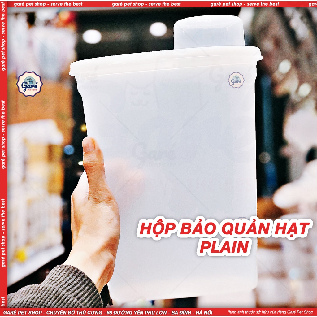 Hộp Plain đựng thức ăn hạt dành cho Chó Mèo Garé Pet Shop