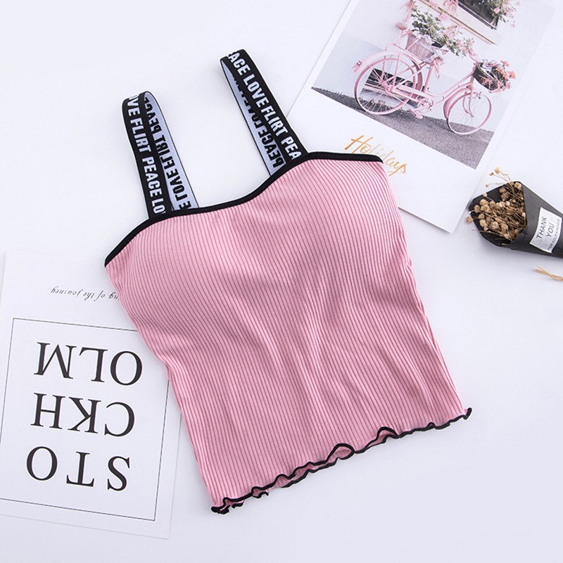 Áo hai dây nữ croptop cotton tăm kiểu siêu đẹp và hot cho nữ M04 | BigBuy360 - bigbuy360.vn