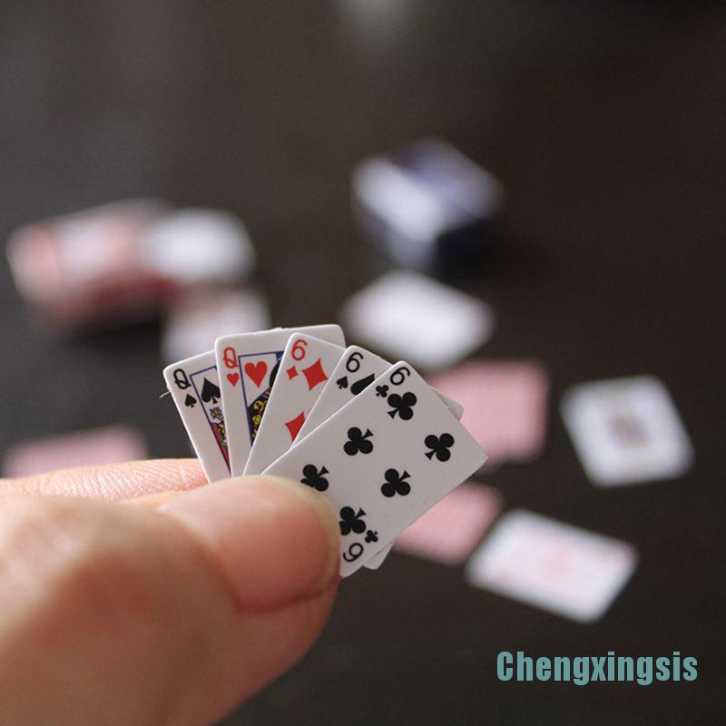 Bộ Bài Poker Mini Dễ Thương Cho Nhà Búp Bê Tỉ Lệ 1: 1
