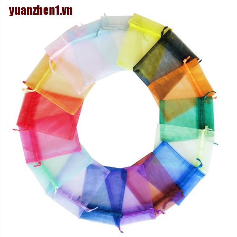 [YUANZHEN1] 100 Túi Dây Rút Đựng Quà Giáng Sinh, Đám Cưới