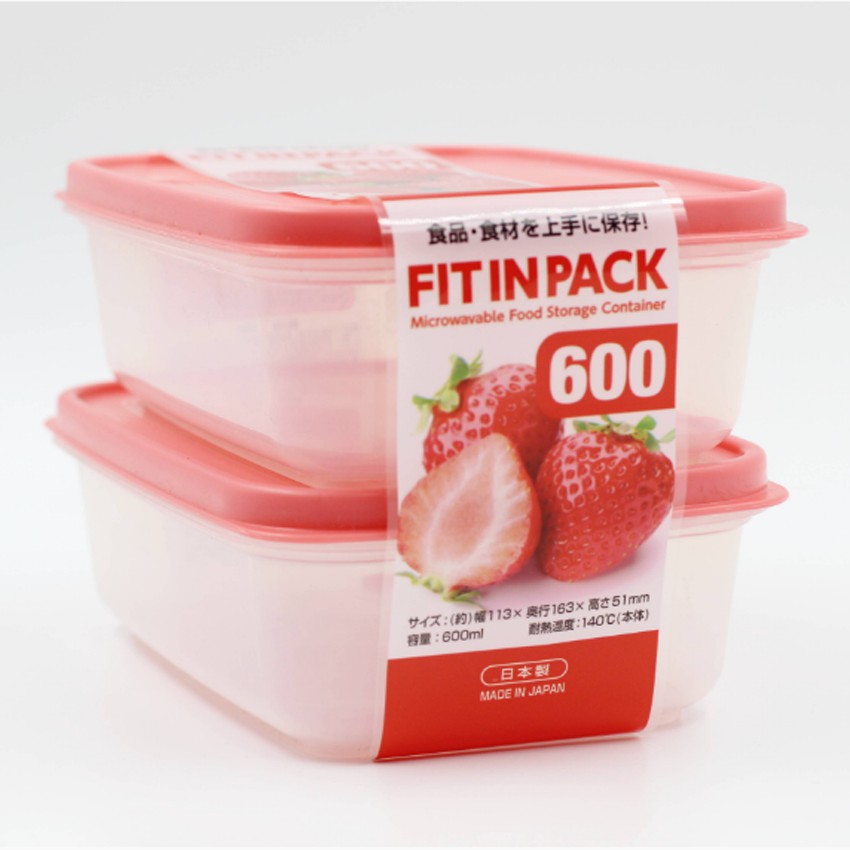 Bộ 2 hộp nhựa nắp dẻo Sanada 600ml hàng Nhật sử dụng tốt với lò vi sóng | BigBuy360 - bigbuy360.vn
