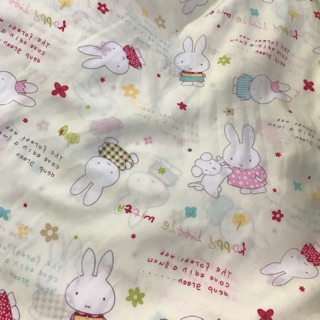 Vải lanh lụa hình thỏ hoạt hình