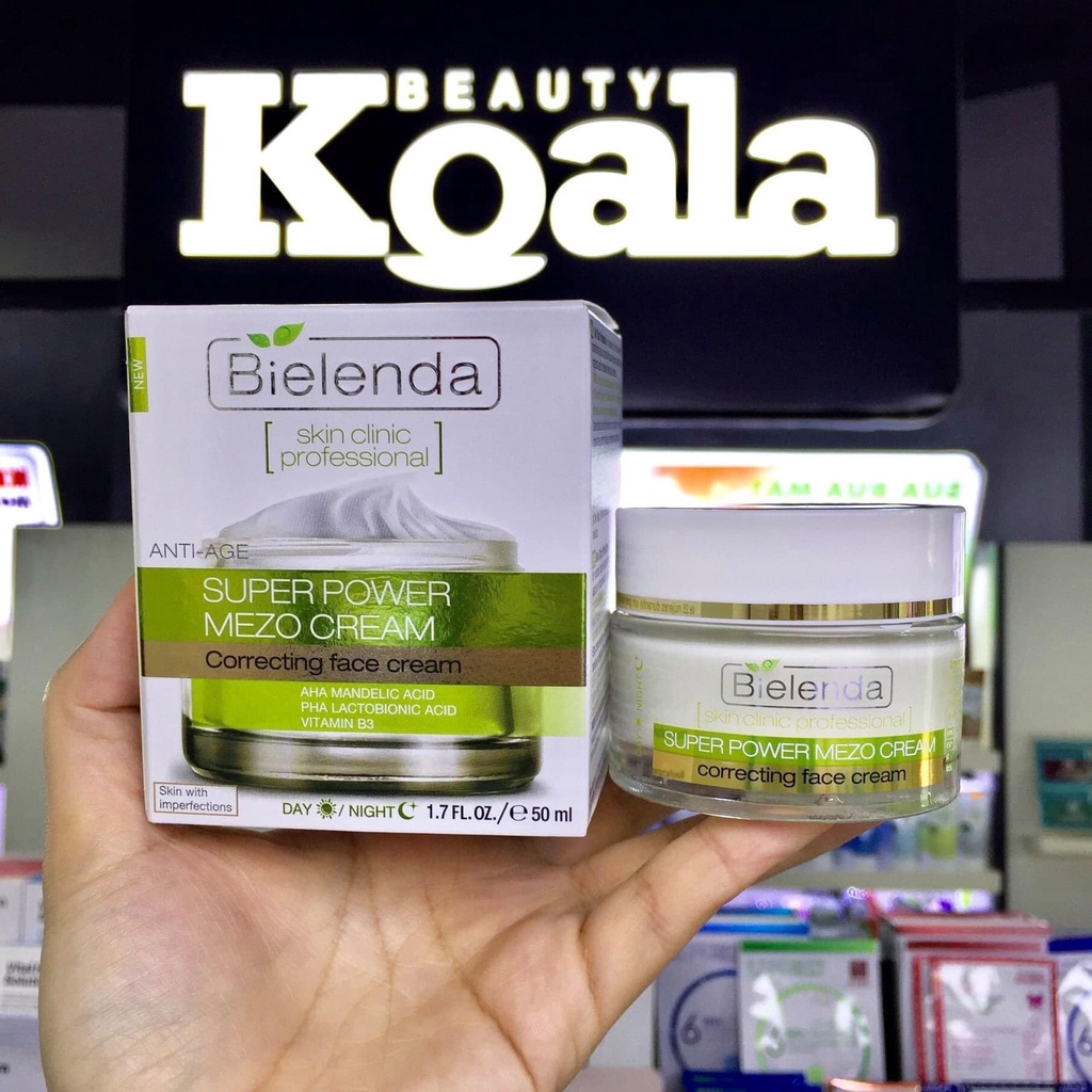 Kem dưỡng Bielenda xanh lá cho da dầu mụn, lỗ chân lông to (đủ bill)