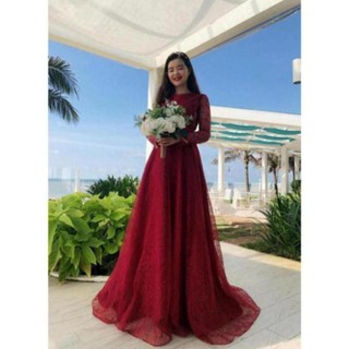 Váy Lụa Hoa Tuyết Trắng/Đỏ -  -  dth94