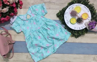 Đầm thun cotton bé gái