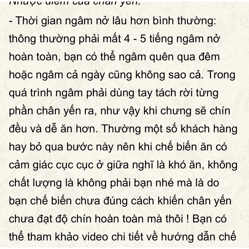 Yến sào nha trang_ yến chân thô loại già nguyên chất