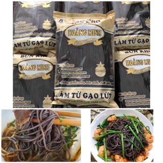 Bún gạo lứt đen hoàng minh,Tốt cho sức khỏe, giảm cân, ăn kiêng.túi 500g