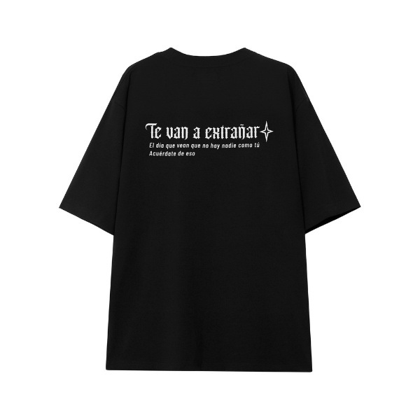 Áo thun form rộng tay lỡ Unisex in chữ Tevan Hook chất vải Cotton 100%