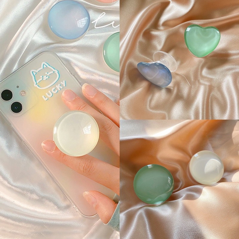 Giá Đỡ Dán Điện Thoại Bằng Nhựa Epoxy Màu Trơn Trong Suốt Có Thể Thu Gọn giá đỡ điện thoại bộ quả cầu pha lê | BigBuy360 - bigbuy360.vn