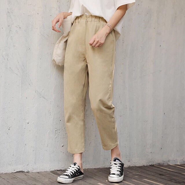 Quần baggy kaki nâu nhạt và đen cực hot [ ẢNH THẬT CUỐI ]