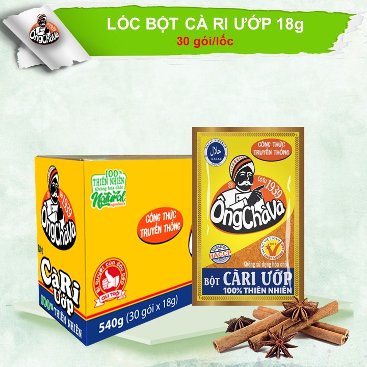 Bột Cà Ri Ướp Ông Chà Và 18g (30 gói/lốc)