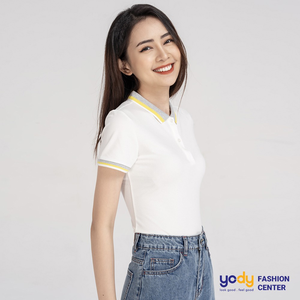 Áo thun polo nữ YODY cổ bẻ chất vải cá sấu cao cấp ngắn tay APN3704 | BigBuy360 - bigbuy360.vn