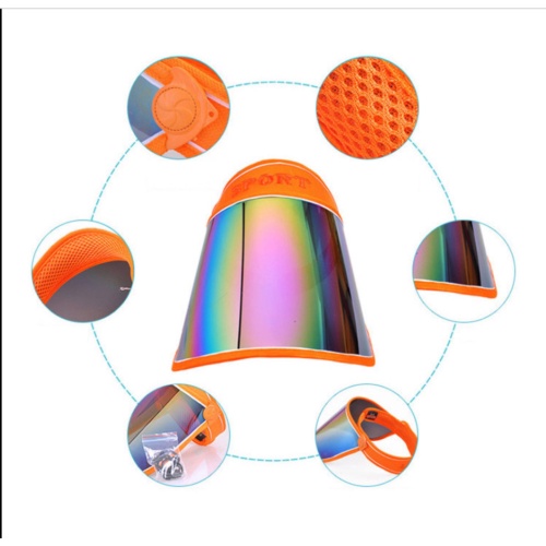 Mũ Gương Che Nắng / Tia UV / Tia UV Hình Giọt Nước Thời Trang Đi Biển Mùa Hè Cho Nam Và Nữ