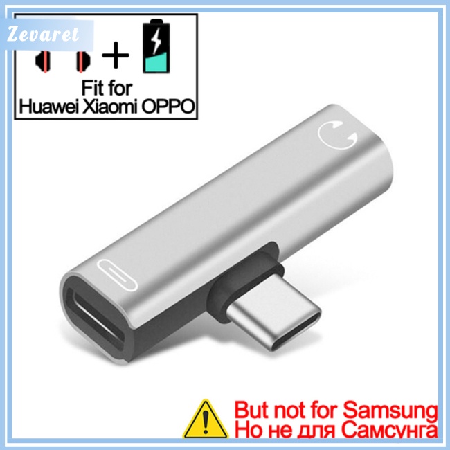 Dây Cáp Sạc Chuyển Đổi Tai Nghe 2 Trong 1 Usb 3.5 Sang Type C Otg Tương Thích Với Macbookpro Xiaomi