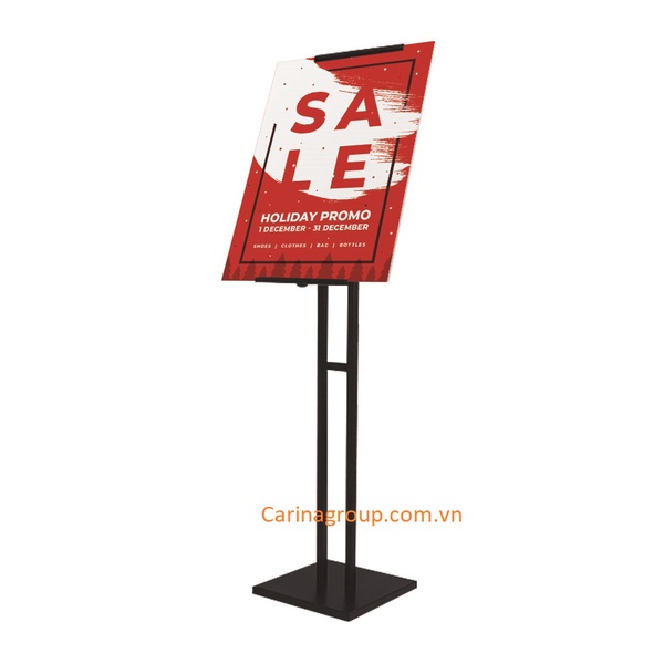 Standee treo tấm poster 1 mặt nghiêng, giá để tranh chữ H