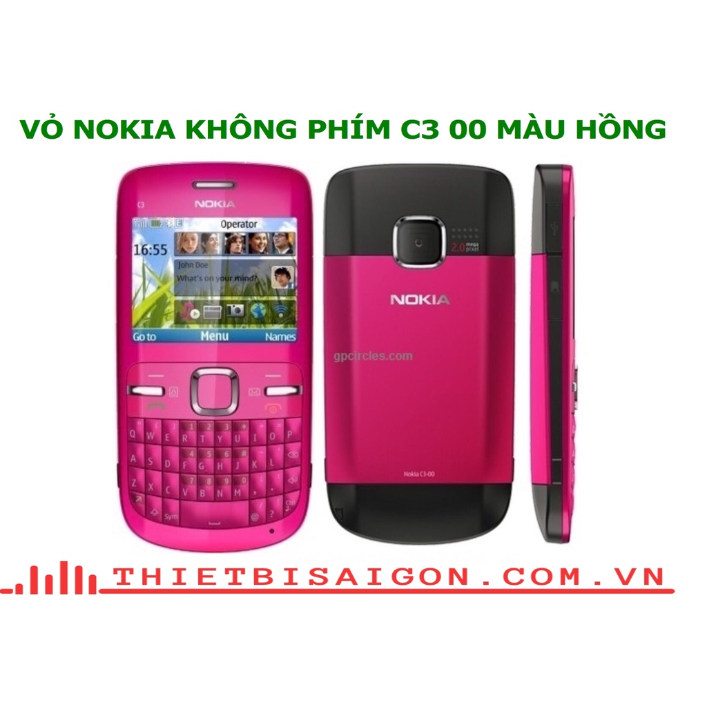 VỎ NOKIA KHÔNG PHÍM C3 00 MÀU HỒNG