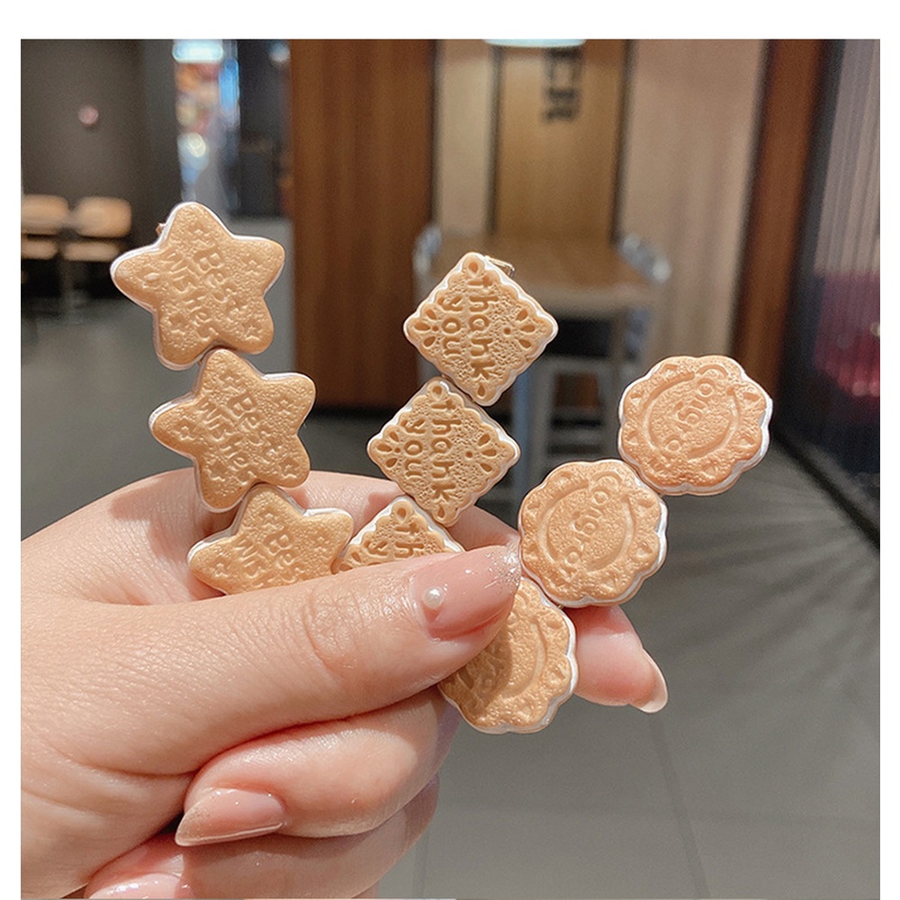 Kẹp Tóc Mỏ Vịt Hình Bánh Quy Hoạt Hình Phong Cách Hàn Quốc Cho Nữ