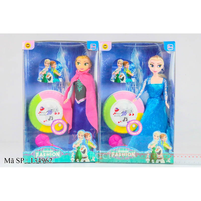 Búp bê baby 1 con người tuyết Elsa, bánh sinh nhật nhạc đèn 829-330