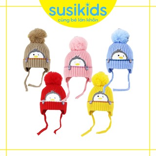 Mũ len che tai che tai hình chú chim dễ thương cho bé SUSIKIDS