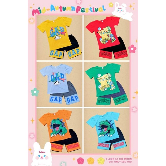 Bộ tay ngắn quần ngố size đại cho bé trai thun cotton 4 chiều