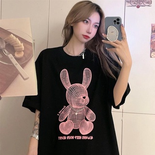 Áo Thun nam nữ form rộng tay lỡ form rộng 3158 Thỏ Hồng Always Phông in hình cute freesize