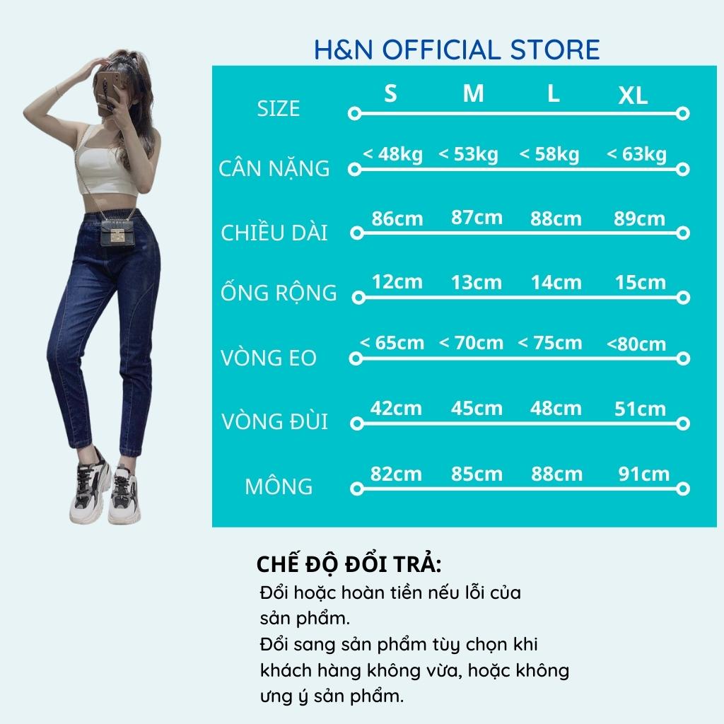 Quần jean nữ baggy lưng cao quần bò nữ chun co giãn phong cách hàn quốc HN Clothing Q11