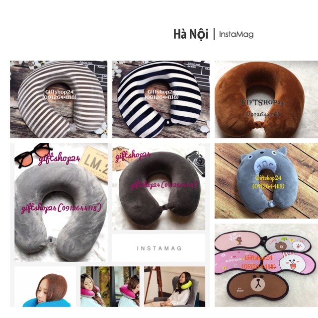 COMBO10 GỐI CỔ + BỊT MẮT NƯỚC 