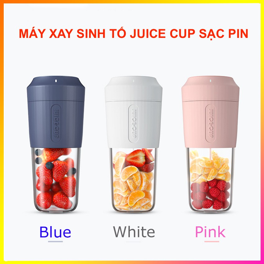 [CÓ SẴN] Máy xay sinh tố mini cầm tay JUICE CUP công suất 50W, Pin Sạc 3000 mAh, Bảo hành 1 đổi 1 MinStore