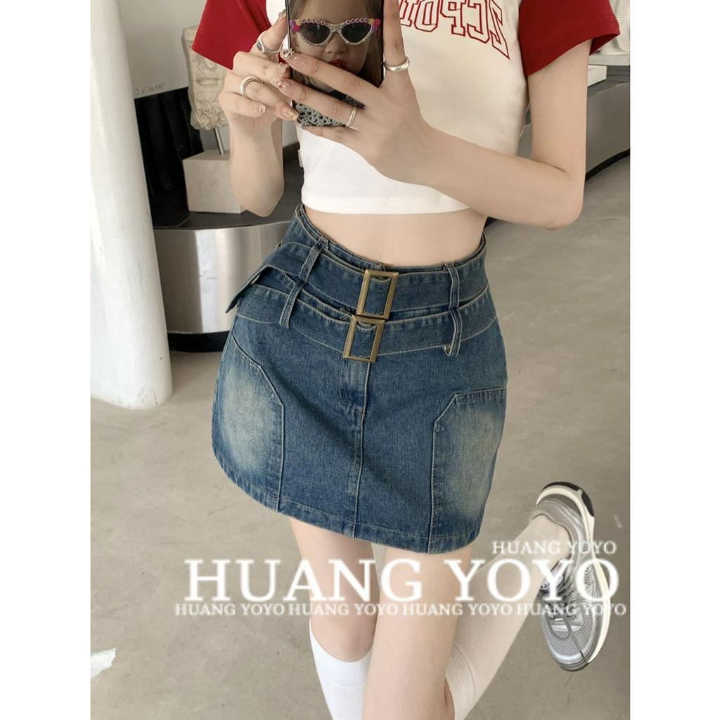 Chân váy jean Lưng Cao Dáng Ôm Phong Cách Cổ Điển Thời Trang Mùa Hè Mới Cho Nữ