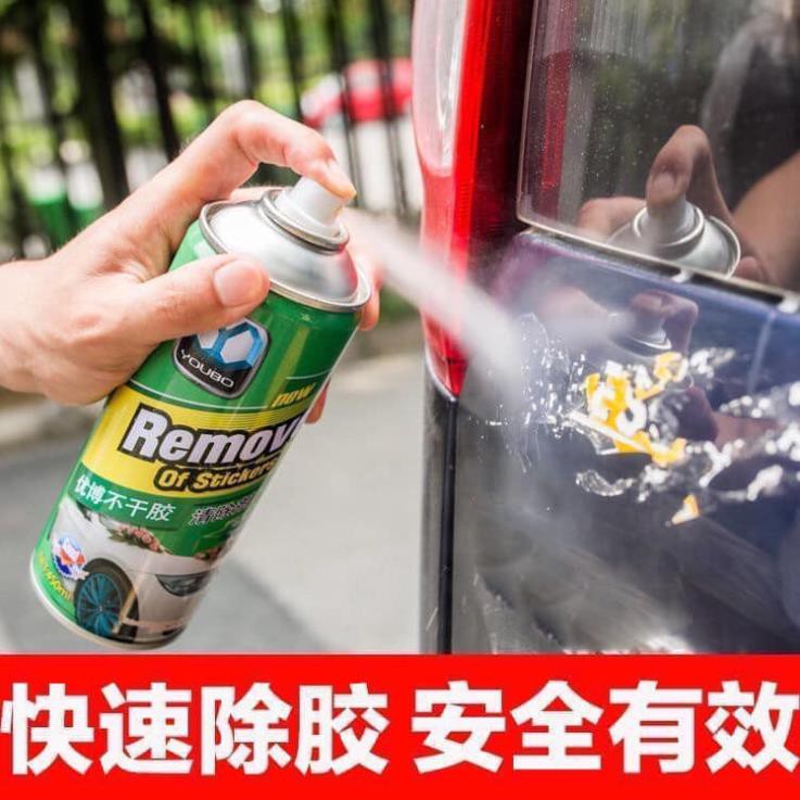 [VIP] Chai Xịt Tẩy Keo Remove Of Stickers 450ml, tẩy vết băng dính, nhựa đường bám trên ô tô, tẩy đa năng đồ nội thất