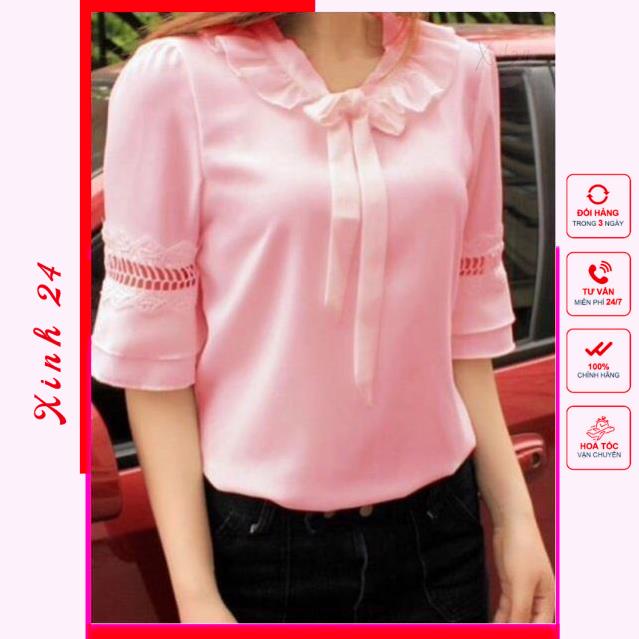 Áo kiểu nữ tay phối ren phong cách Hàn Quốc thời trang cho nữ | BigBuy360 - bigbuy360.vn