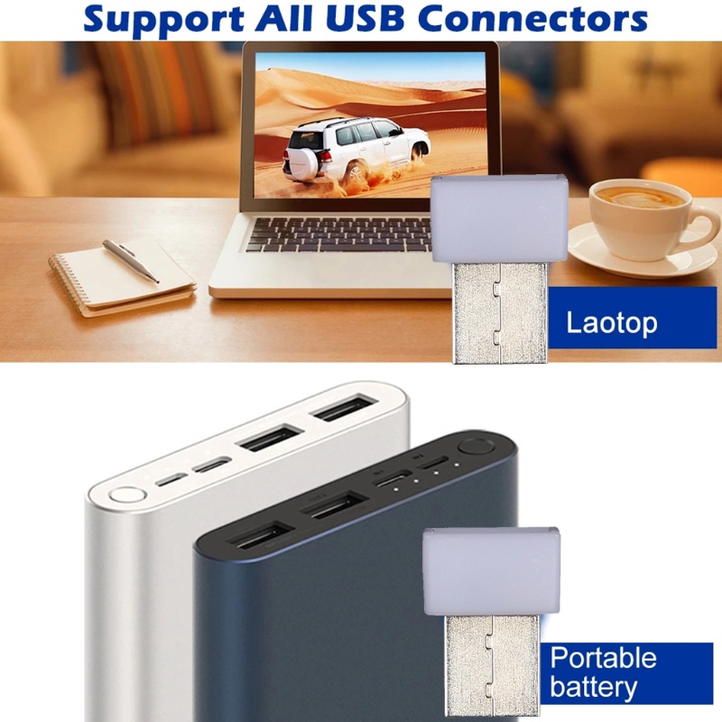 Đèn LED USB Mini Màu RGB Trang Trí Nội Thất Xe Hơi