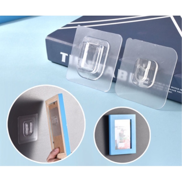 2 Miếng Dán Tường Treo Đồ Đa Năng Dạng Gài Miếng Dán Kệ Nhà Tắm Siêu Bám Dính Chắc Chắn