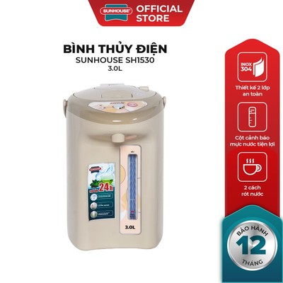 [Mã ELBSJBP03 giảm 12% đơn 500K] Bình thủy điện SUNHOUSE SH1530
