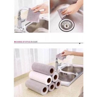 [Free Ship] Cuộn giấy lau đa năng siêu thấm hút 50 tờ/cuộn