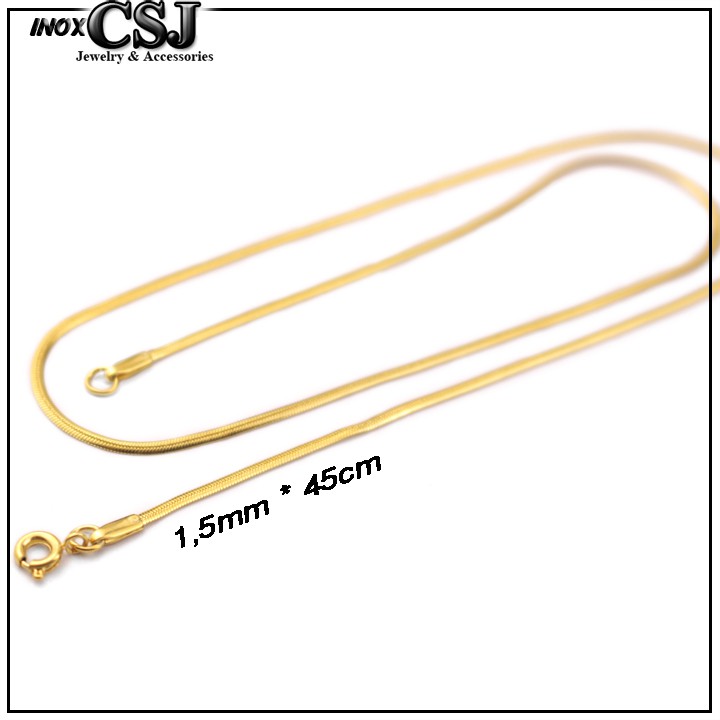 VÒNG CỔ NỮ, DÂY CHUYỀN NỮ MÌ DẸP 1.5LY MẠ VÀNG - siêu đẹp, bền màu, chuẩn thời trang 69