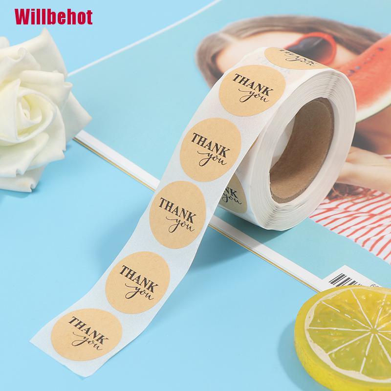 Set 500 Sticker Tròn In Chữ Thank You Độc Đáo Dán Trang Trí