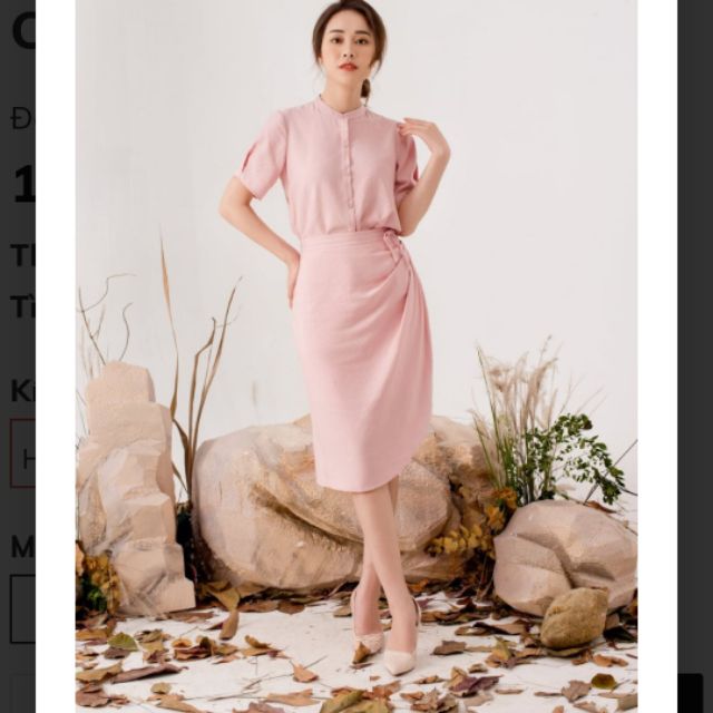 Đầm hồng size S (set váy)