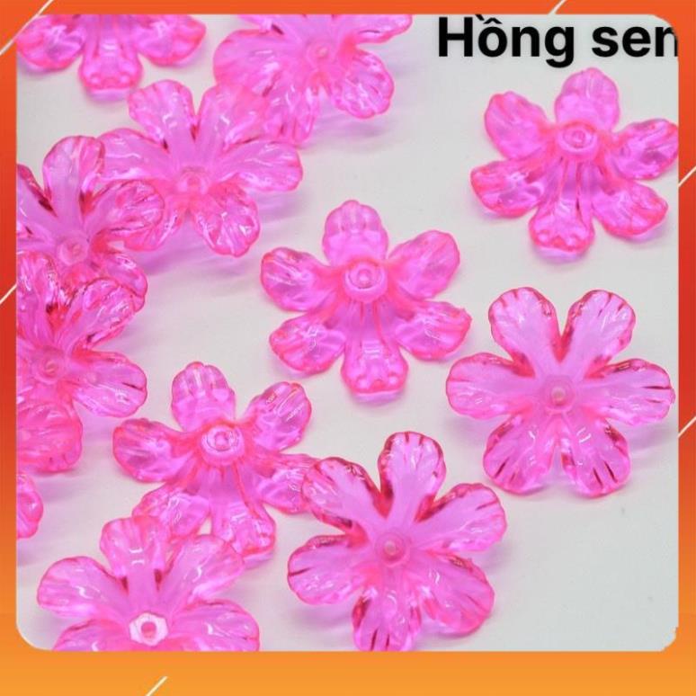Đế đúc, hoa pha lê 6 cánh nguyên liệu làm hoa