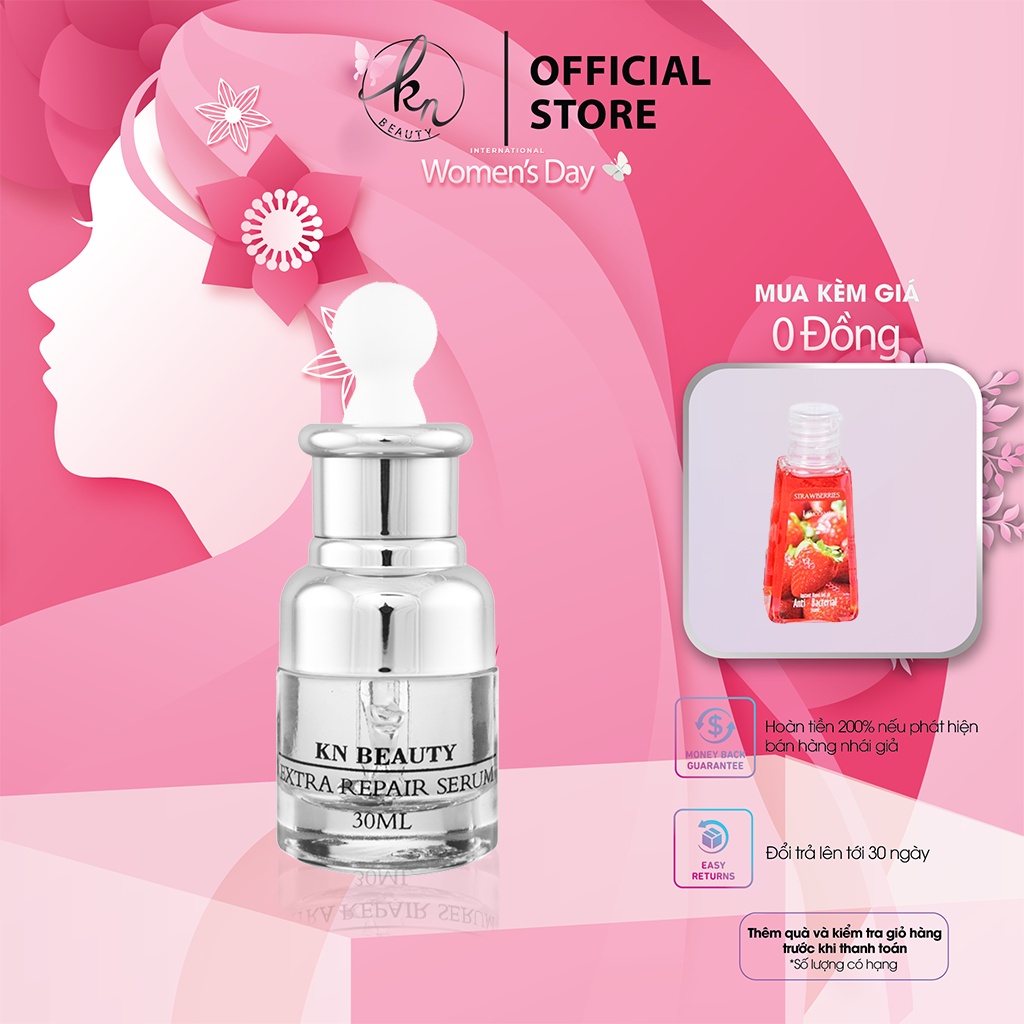 Serum Trắng Da Ngừa Nám KN Beauty Extra Repair 30 ml tặng gel rửa tay Lamcosme