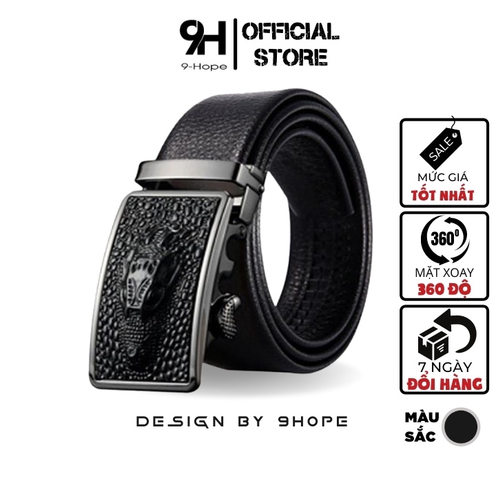 Thắt lưng nam da cao cấp khóa tự động mặt cá sấu sang trọng - Dây lưng nam TL16