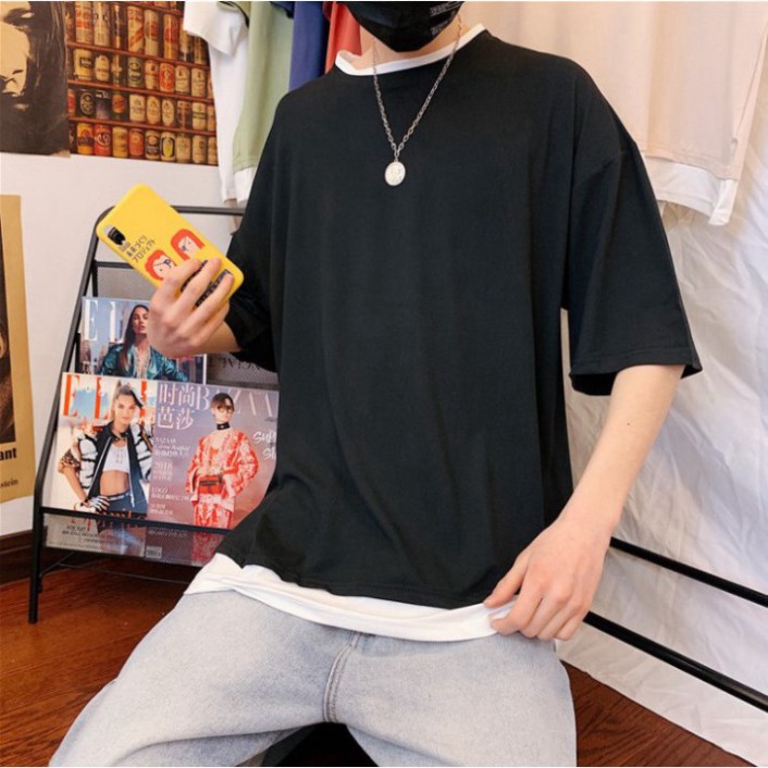Áo Thun Tay Lỡ Vạt Layer Siêu Hot🍁 Unisex nam nữ đều mặc được | BigBuy360 - bigbuy360.vn